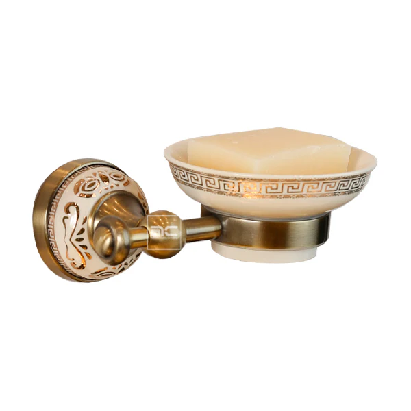ROYAL BATHROOM ACCESSORY SET -5 Set Bathroom Decor Set for Home in Green Brong Finish - Image 2