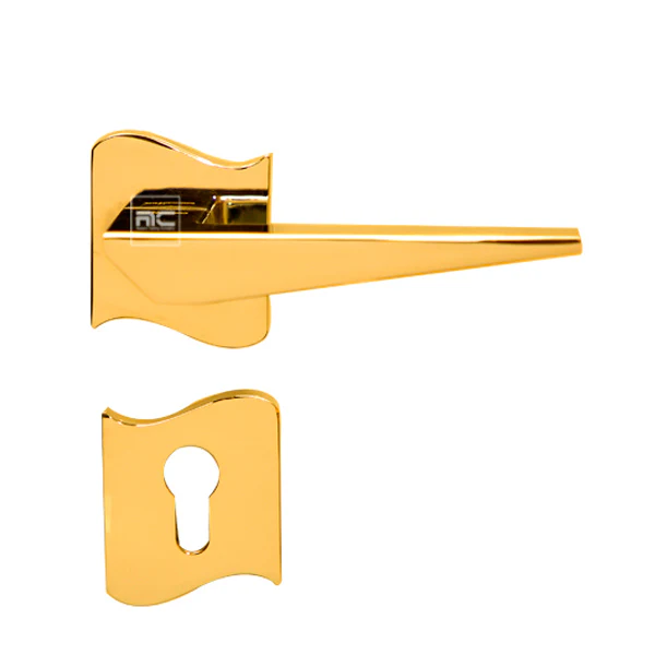 Royalwand Door Handle and Lever Set PVD or Matte Antique Brass or Chrome or Matte Steel Nickle-RW 06