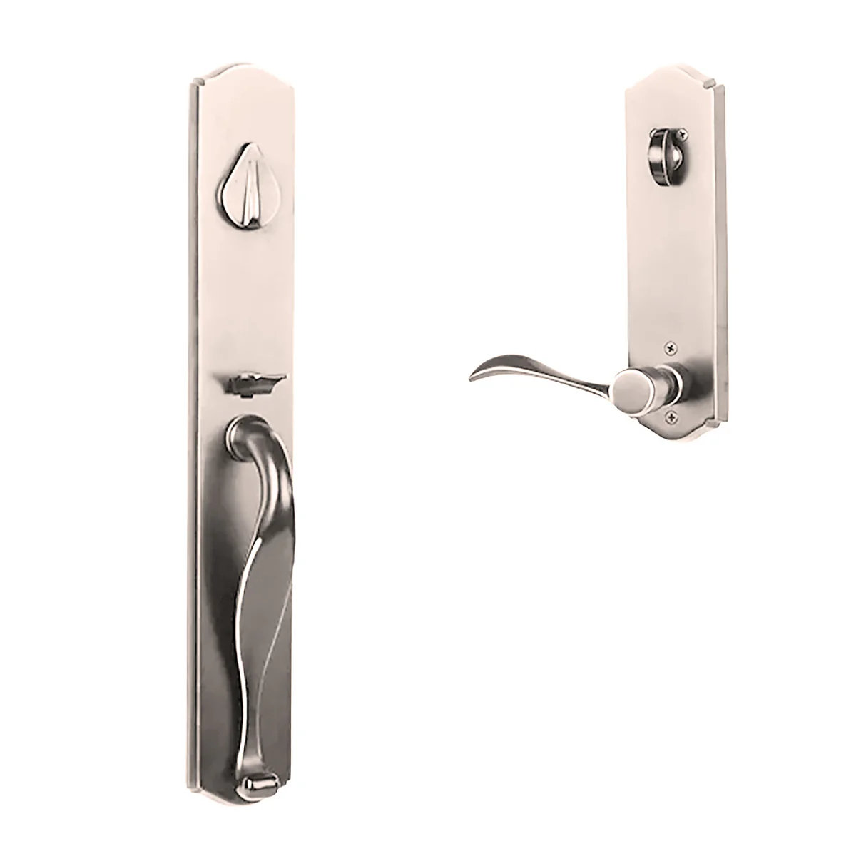 N2LOK Etna Entry Handle with Wave lever, Single Cylinder in Venetian Bronze Finish - Image 3