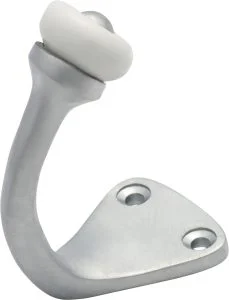 Tradco Robe Hook Porcelain Tip Satin Nickel H45xP70mm