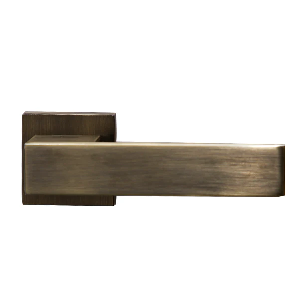 Royalwand Door Handle and Lever Set Matte Steel Nickle or Matte Antique Brass or Chrome or PVD-RW-43