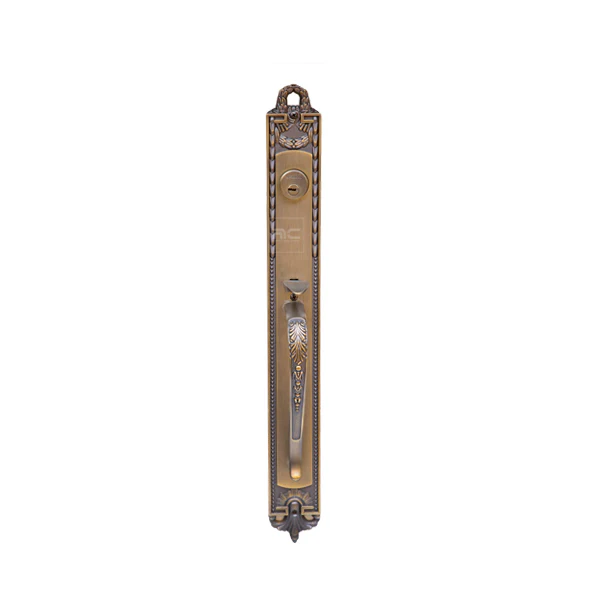 Entrance Main Door Lock Handle Zinc Alloy Matt Antique Brass H-8809