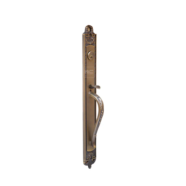 Entrance Main Door Lock Handle Zinc Alloy Matt Antique Brass H-8809 - Image 1