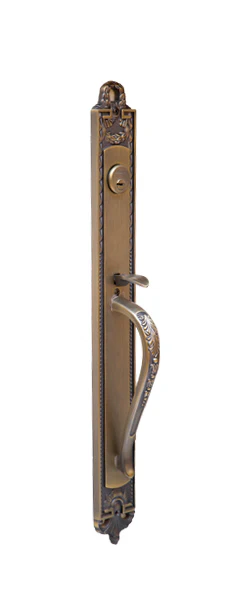 Entrance Main Door Lock Handle Zinc Alloy Matt Antique Brass H-8809 - Image 2